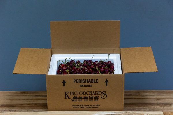 fresh black sweet cherries