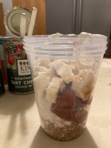 Tart Cherry & Banana Overnight Oats