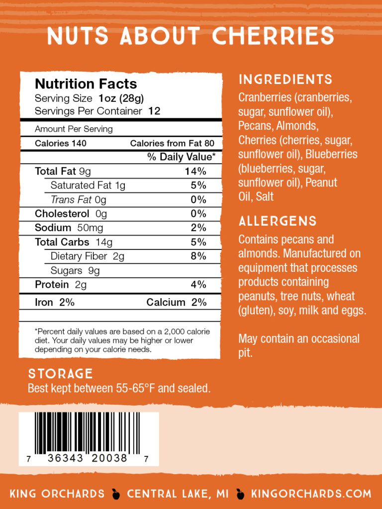 Nuts About Cherries Trail Mix King Orchards