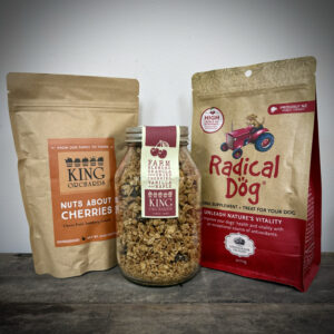 King Orchards Granola, Nuts About Cherries, and Cherry Dog Bones